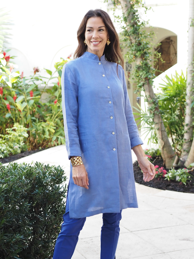 Indigo on sale Linen Tunic