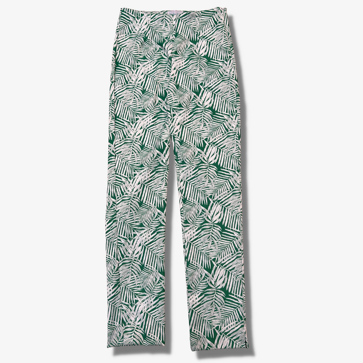 Long Cotton Stretch Print Pants