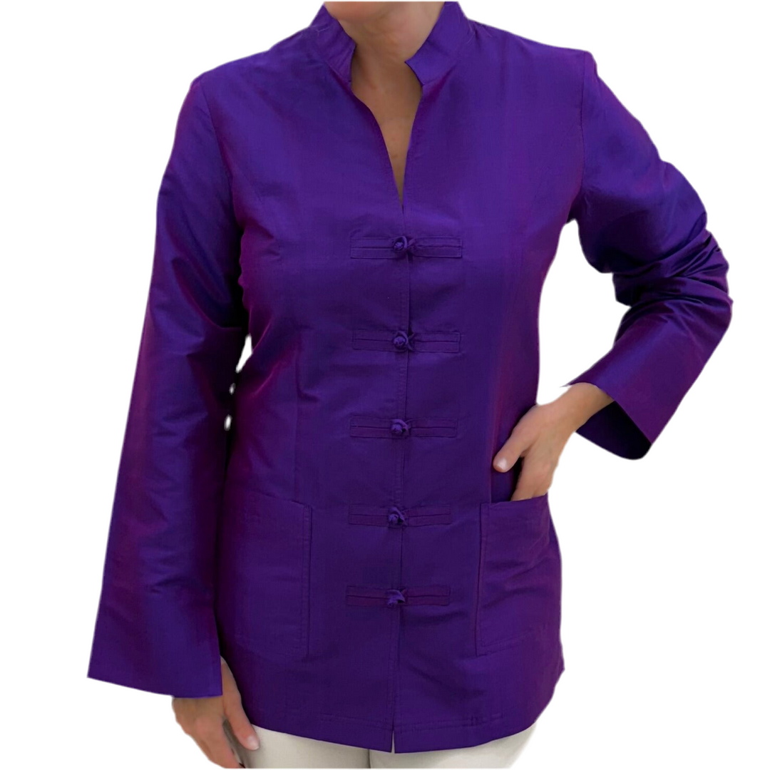 Laurel Silk Jacket with Mandarin Collar