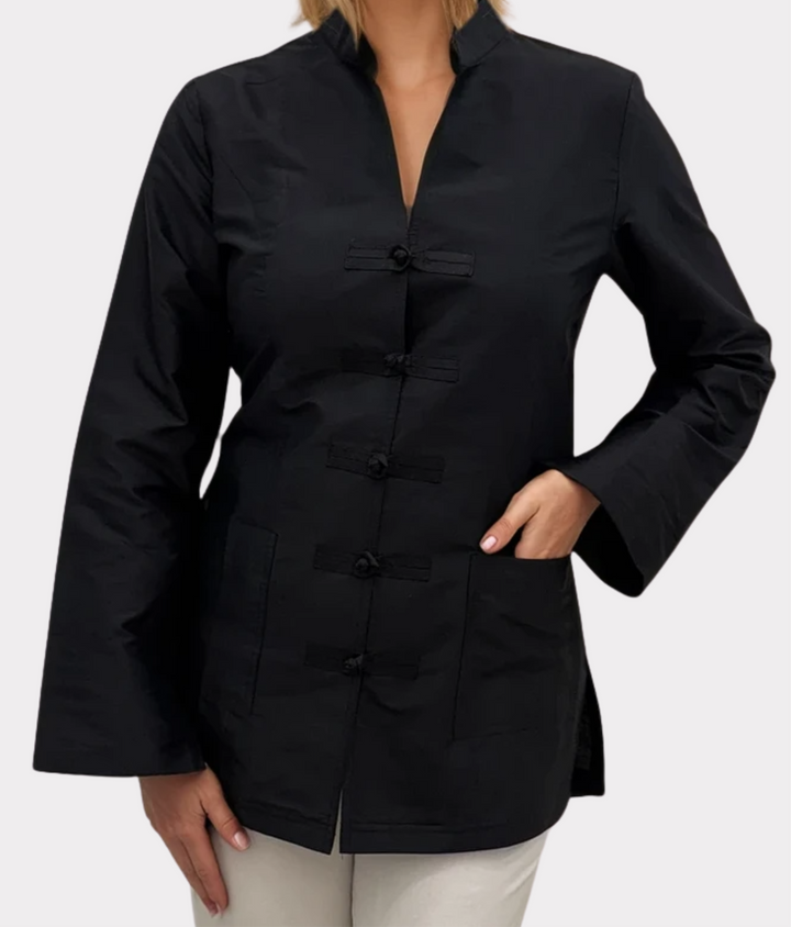Laurel Silk Jacket with Mandarin Collar