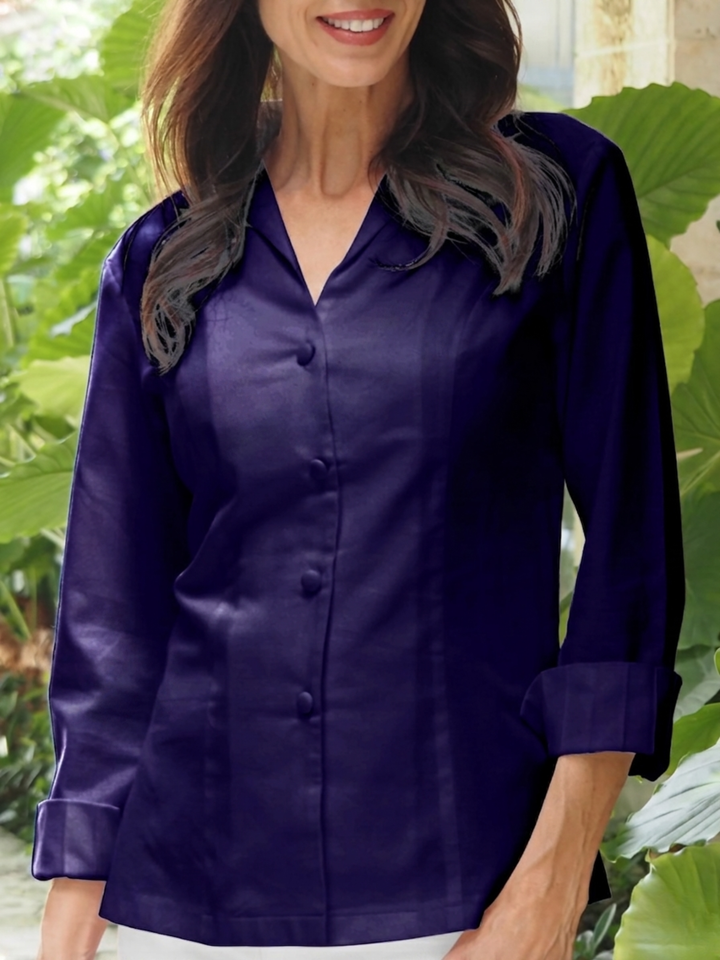 Grace Top in Linen - Solids