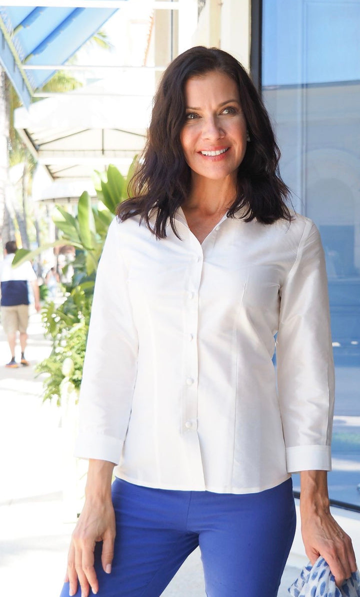 Lucy Top in Silk - Solid