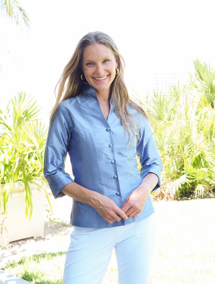 Grace Top in Silk - Solid