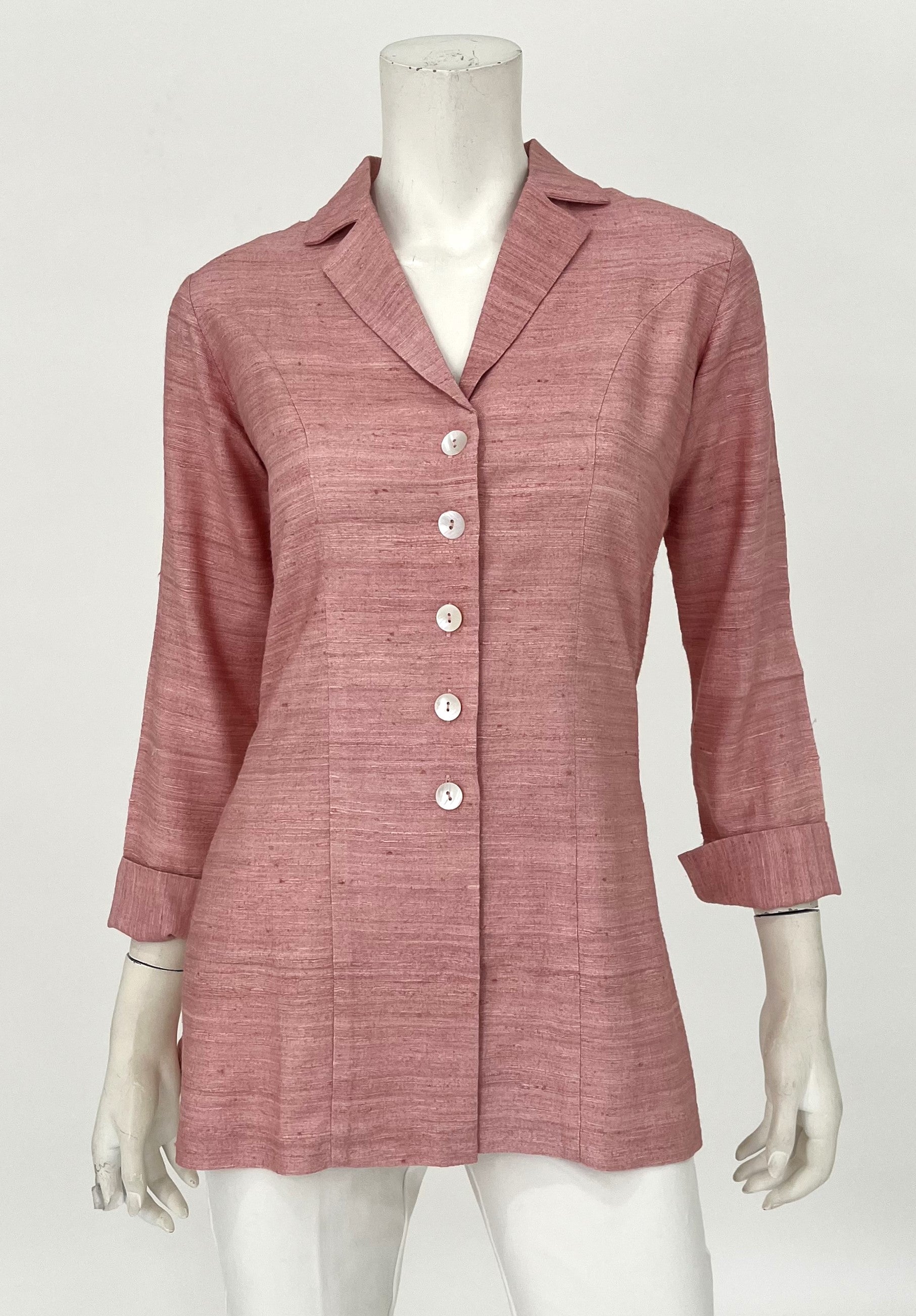Samantha Top in Raw Silk – Charlotte Kellogg