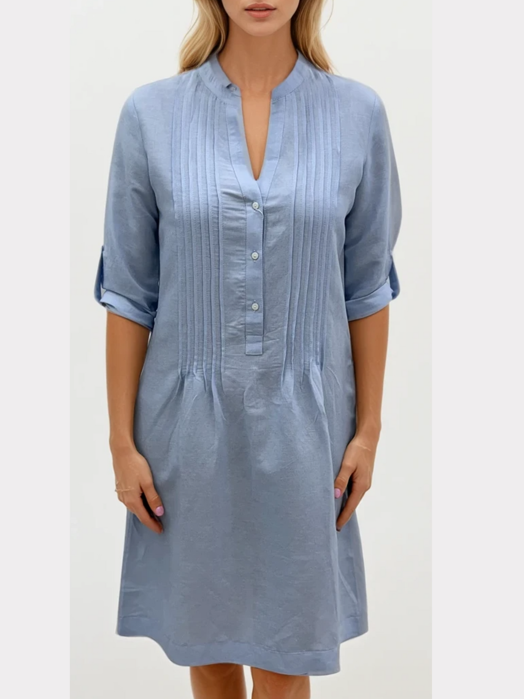 camilla linen dress Blue White Stripes Linen Camilla Dress Color options / S