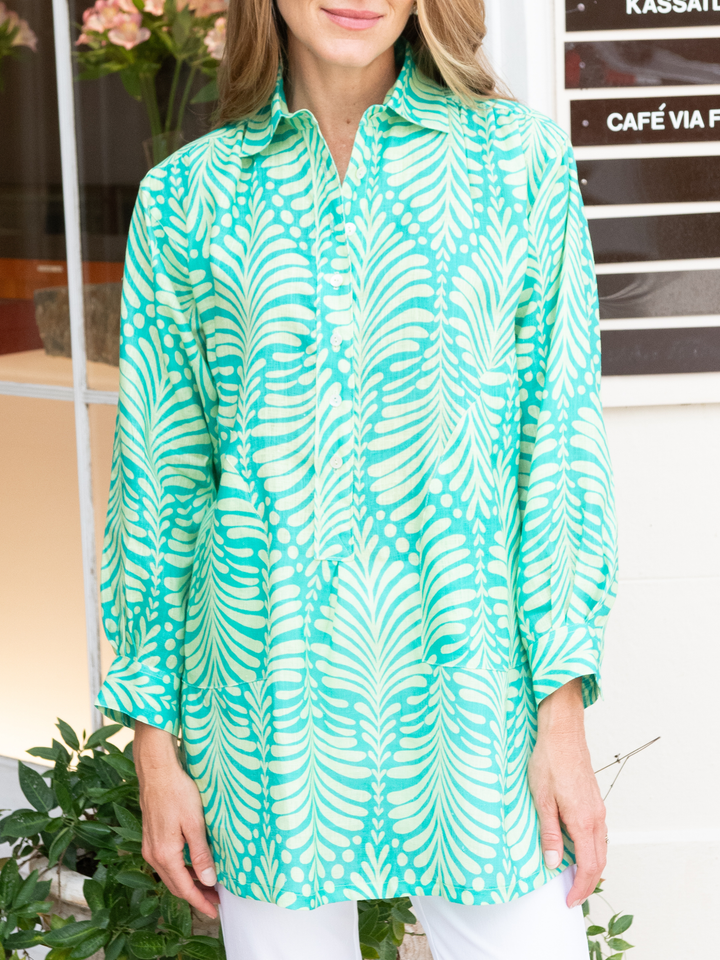 Jacqueline Top in Linen - Print