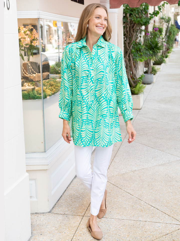 Jacqueline Top in Linen - Print
