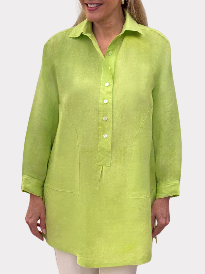 Jacqueline Top in Linen - Solid