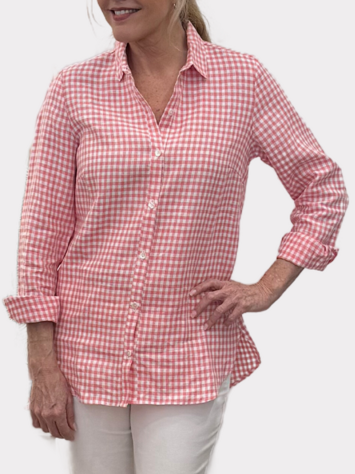Shari Top in Linen - Print