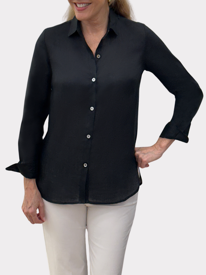 Shari Top in Linen - Solid