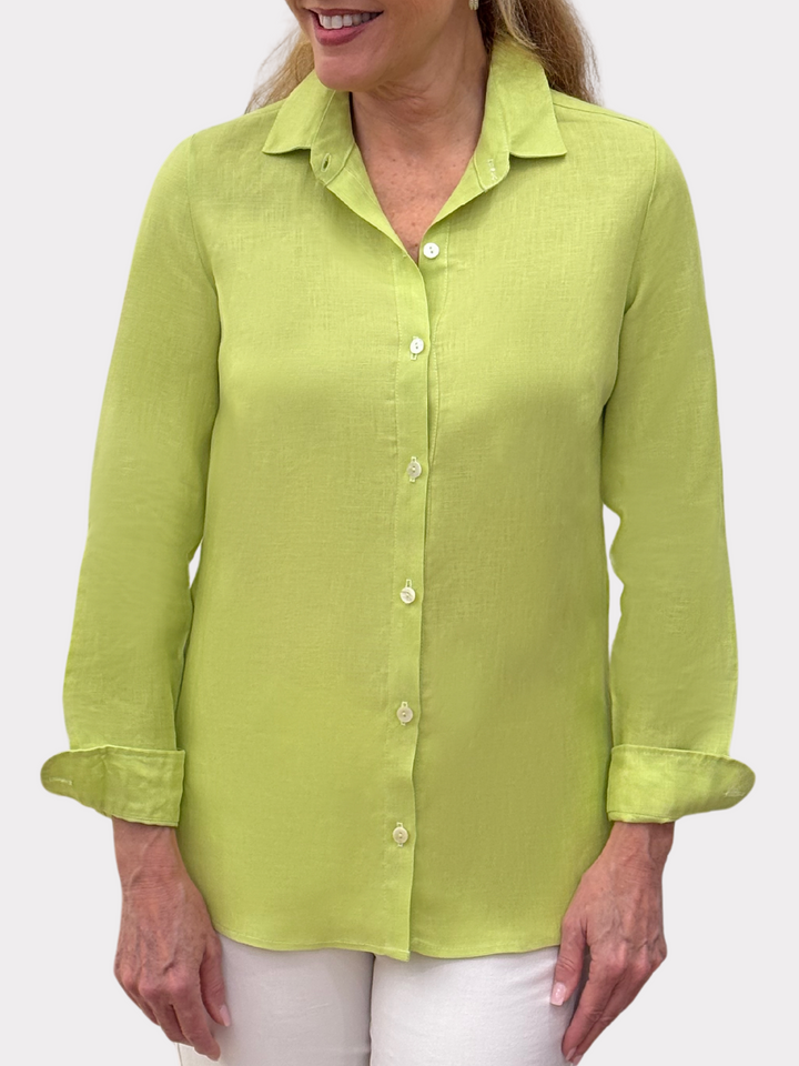 Shari Top in Linen - Solid