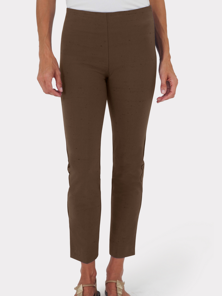 Slim Cut Silk Stretch Pants