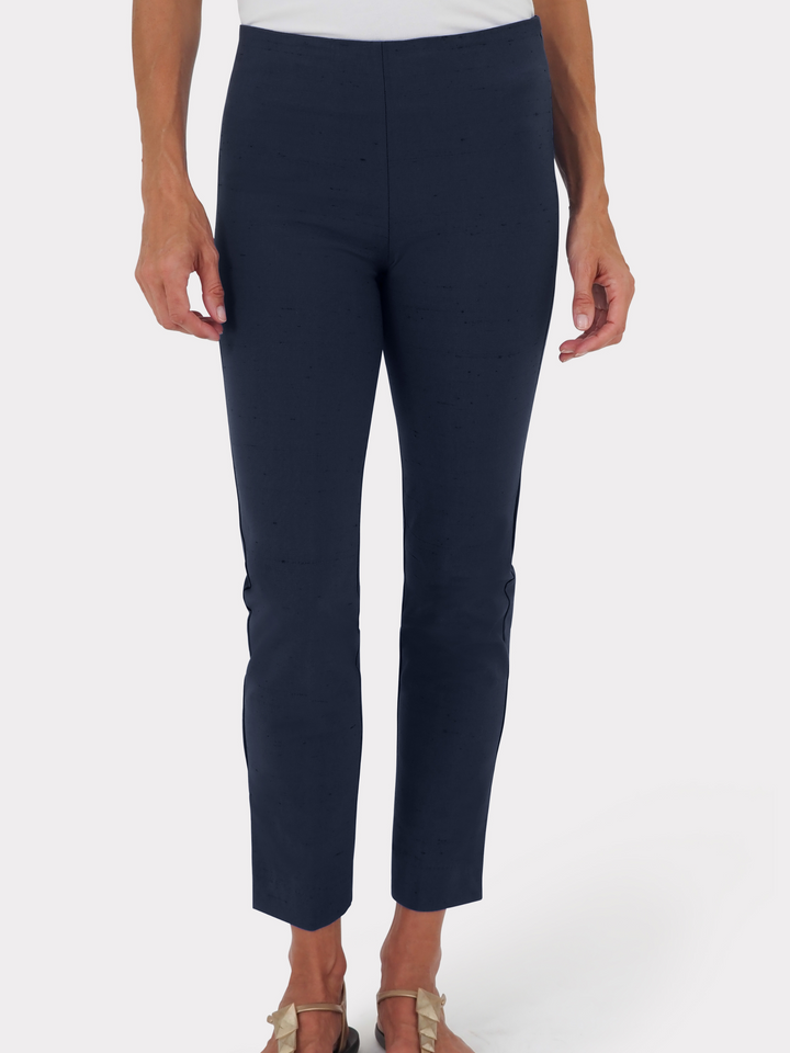 Slim Cut Silk Stretch Pants