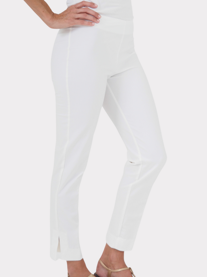 Slim Cut Silk Stretch Pants