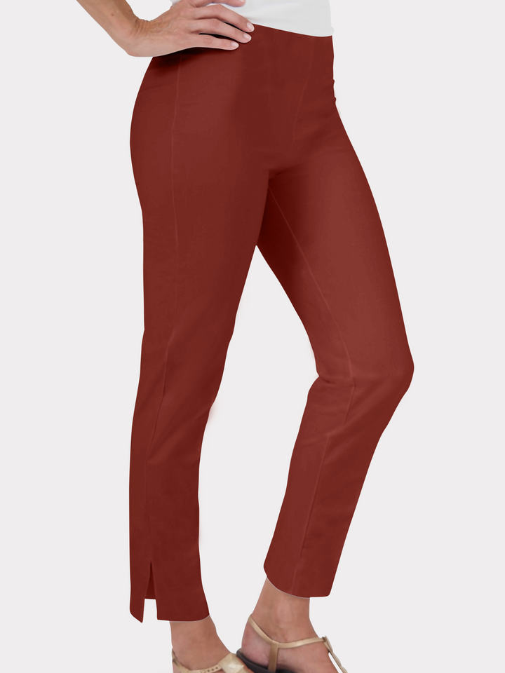 Slim Cut Silk Stretch Pants