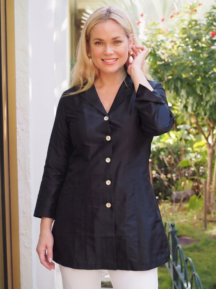 Samantha Top in Silk - Solid