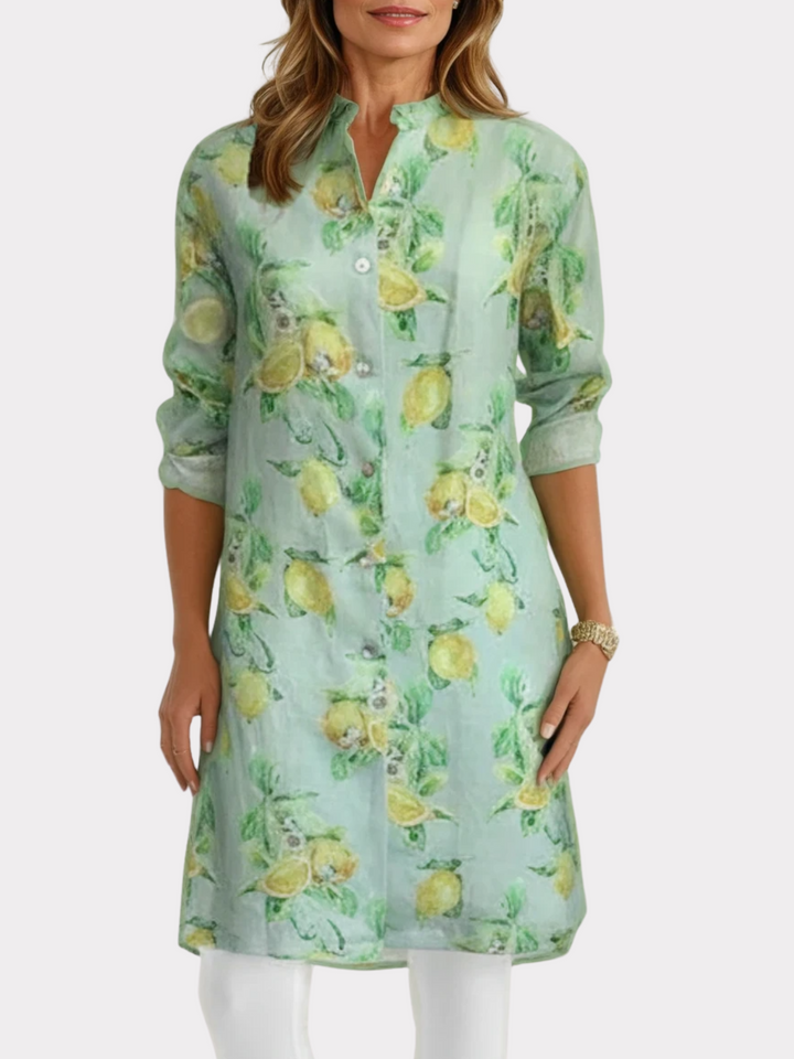 Wendy Tunic in Linen - Print