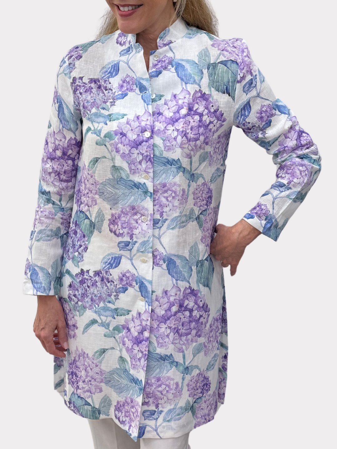 Wendy Tunic in Linen - Print